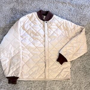 Vintage liner jacket brown cream colorway